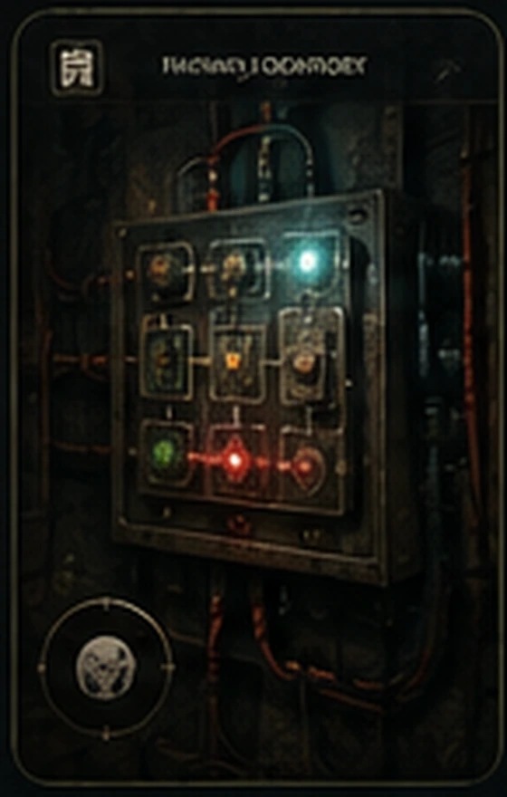 True Garden lock puzzle screen with colored switches and horror UI